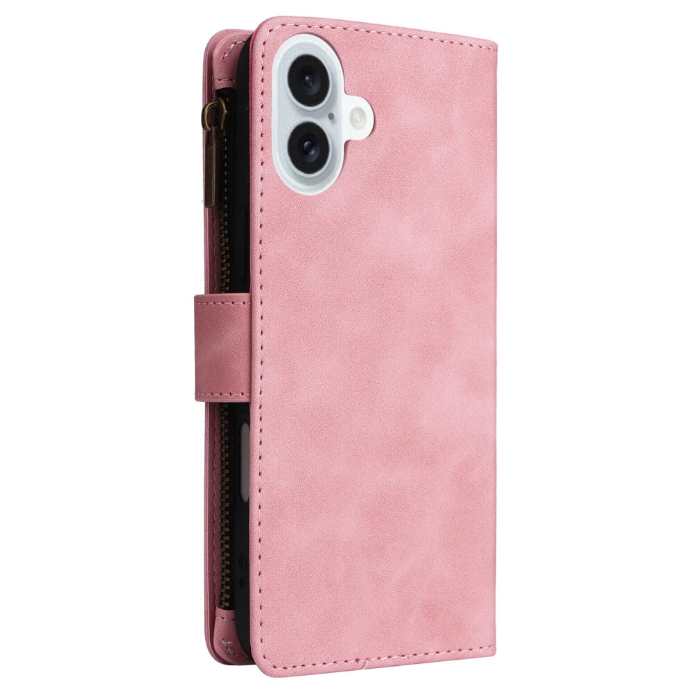iPhone 16 Plus - Brieftaschen Hülle mit Umhängeband