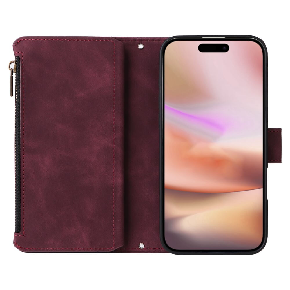 iPhone 16 Plus - Brieftaschen Hülle mit Umhängeband