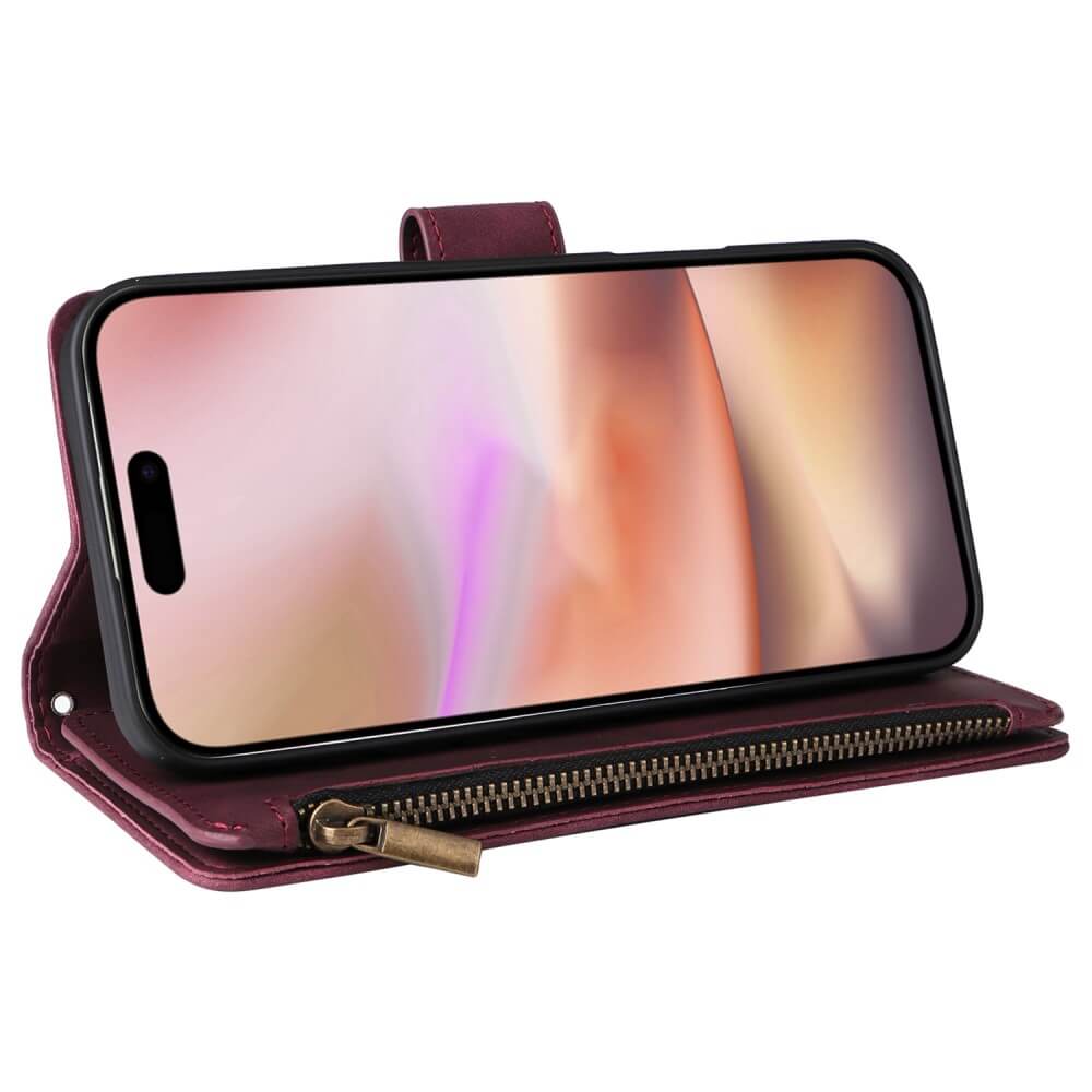 iPhone 16 Plus - Brieftaschen Hülle mit Umhängeband
