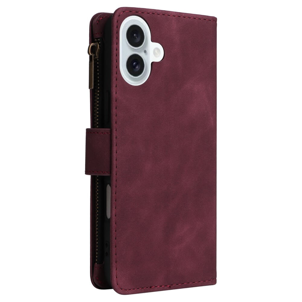iPhone 16 Plus - Brieftaschen Hülle mit Umhängeband
