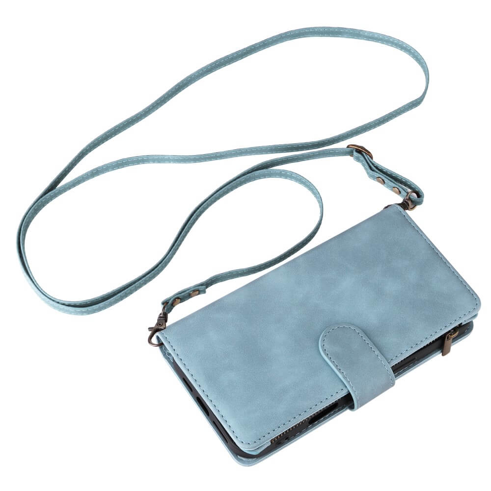 iPhone 16 Plus - Brieftaschen Hülle mit Umhängeband