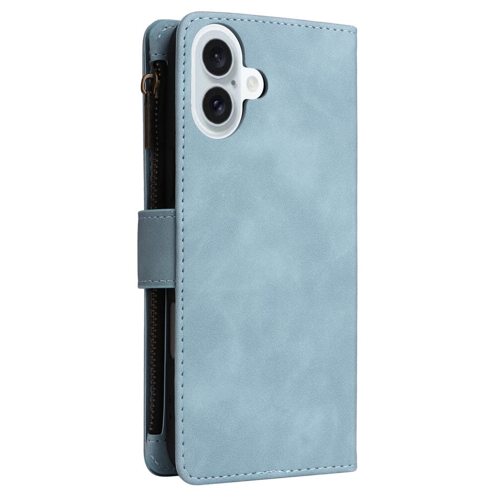 iPhone 16 Plus - Brieftaschen Hülle mit Umhängeband