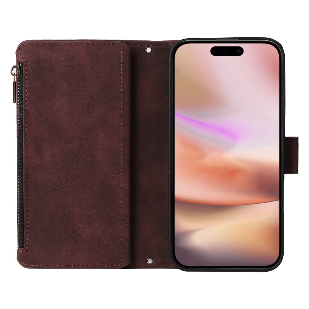 iPhone 16 Plus - Brieftaschen Hülle mit Umhängeband
