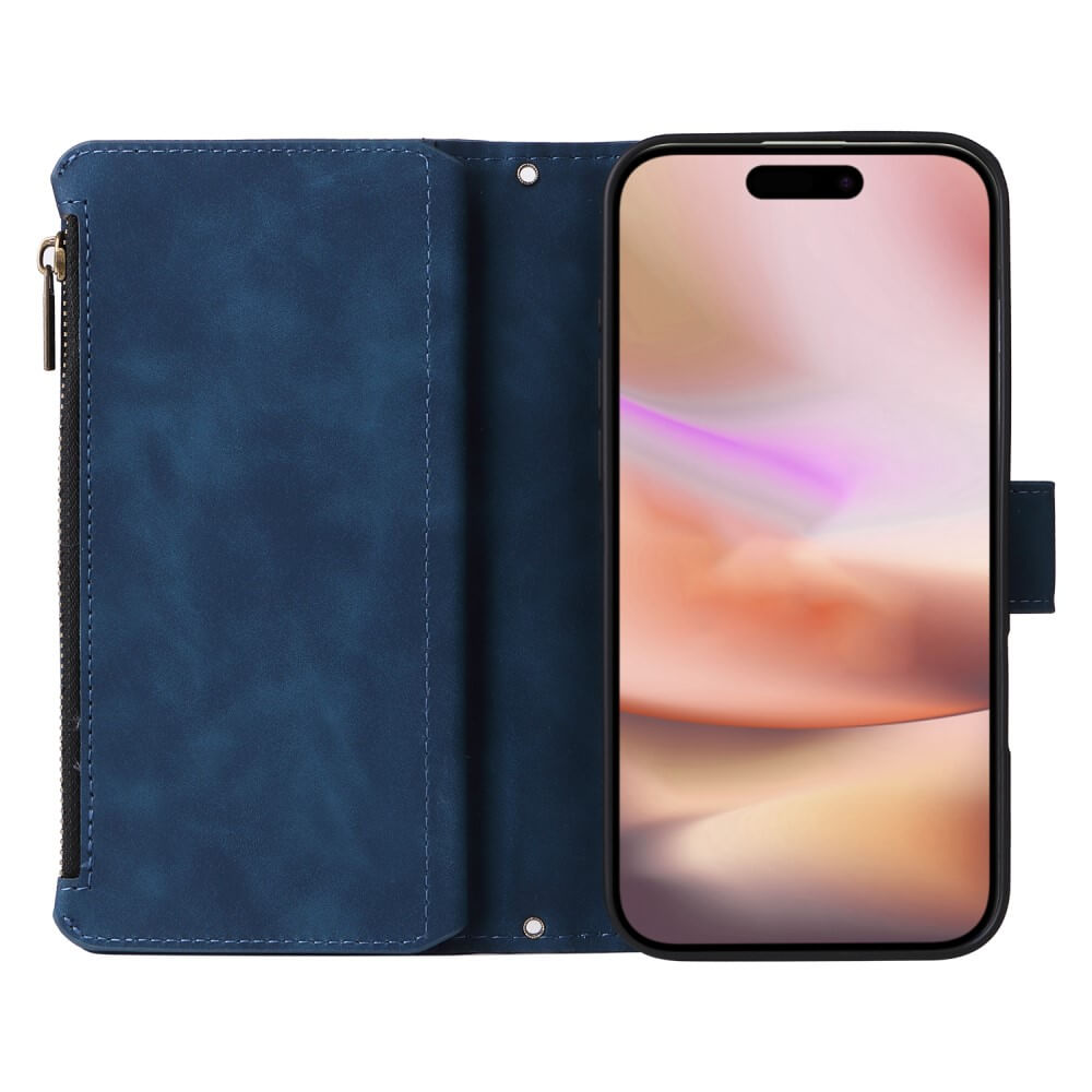 iPhone 16 Plus - Brieftaschen Hülle mit Umhängeband