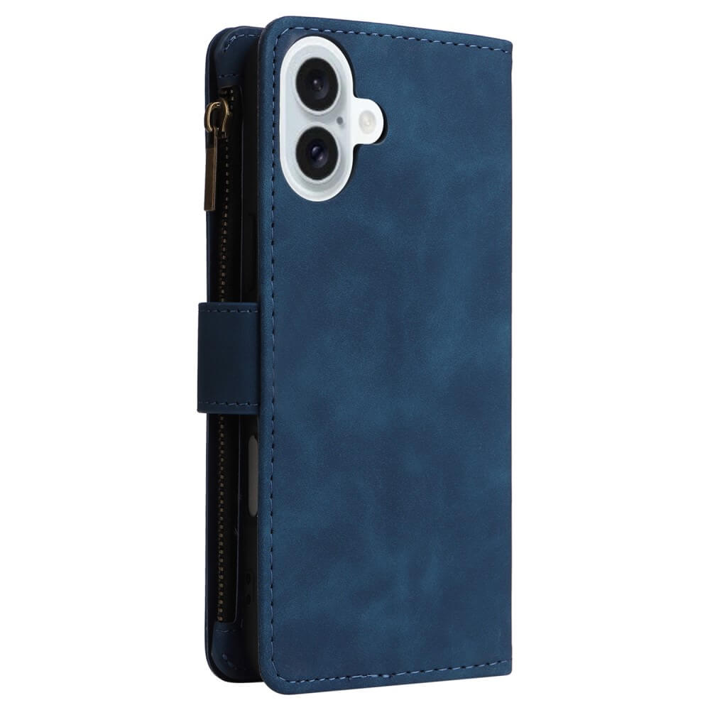 iPhone 16 Plus - Brieftaschen Hülle mit Umhängeband