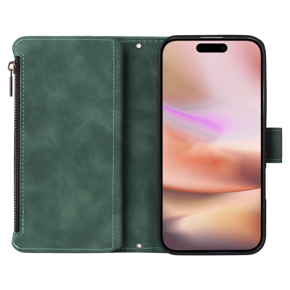 iPhone 16 Plus - Brieftaschen Hülle mit Umhängeband