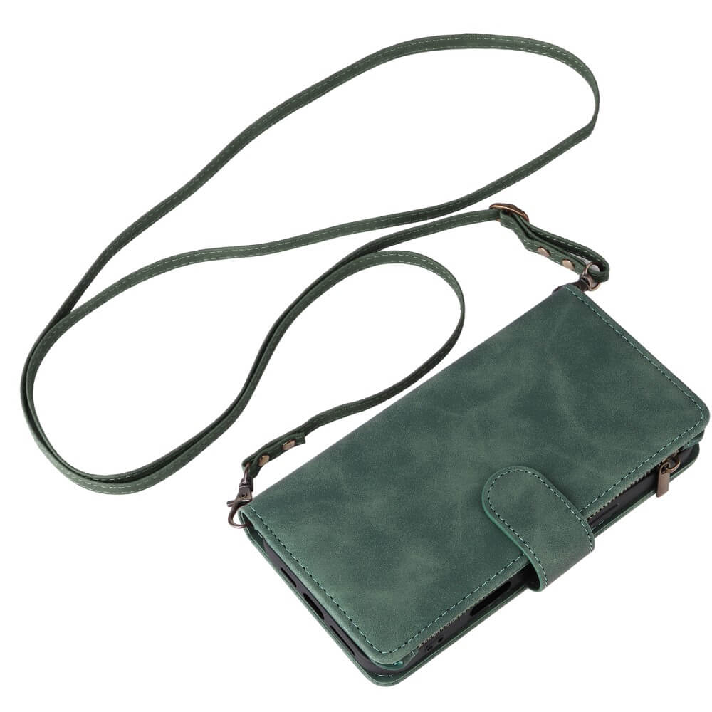 iPhone 16 Plus - Brieftaschen Hülle mit Umhängeband
