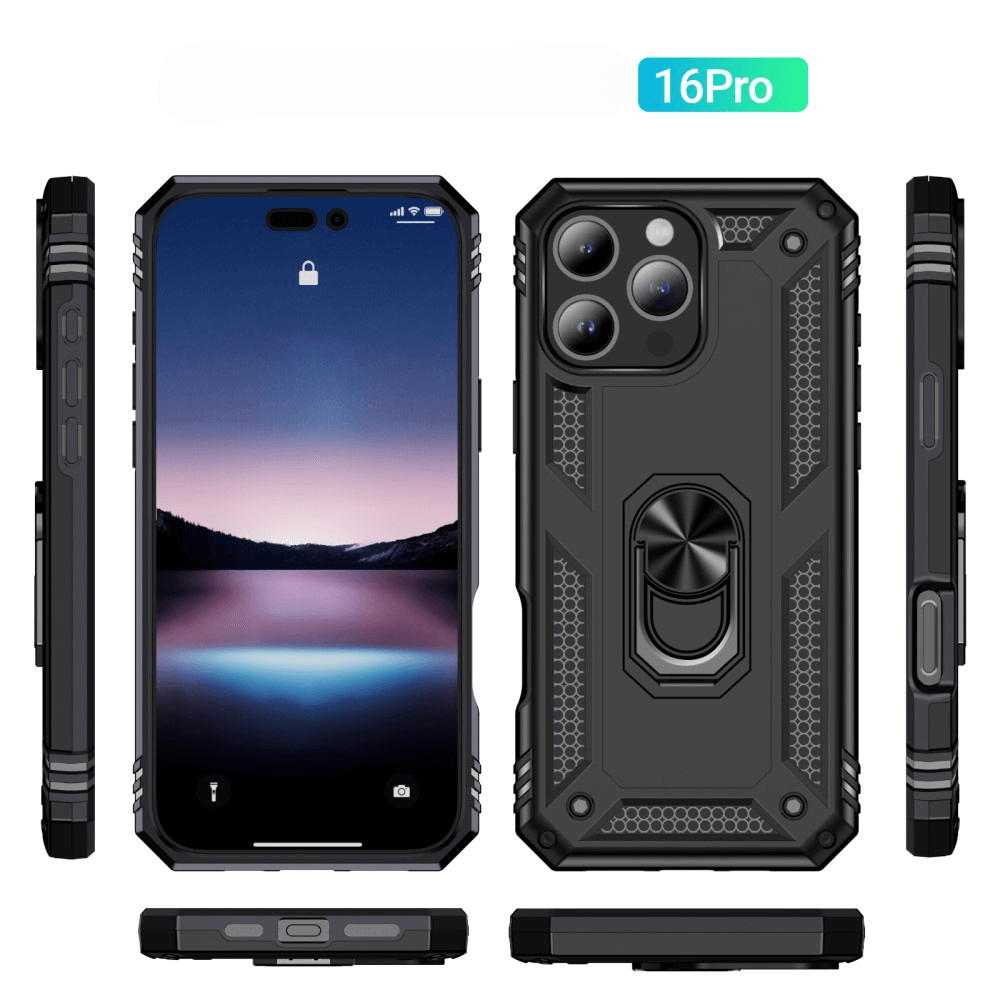 iPhone 16 Pro - Coque arrière résistante avec kickstand