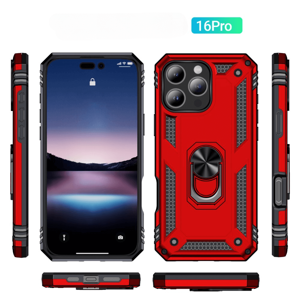 iPhone 16 Pro - Coque arrière résistante avec kickstand
