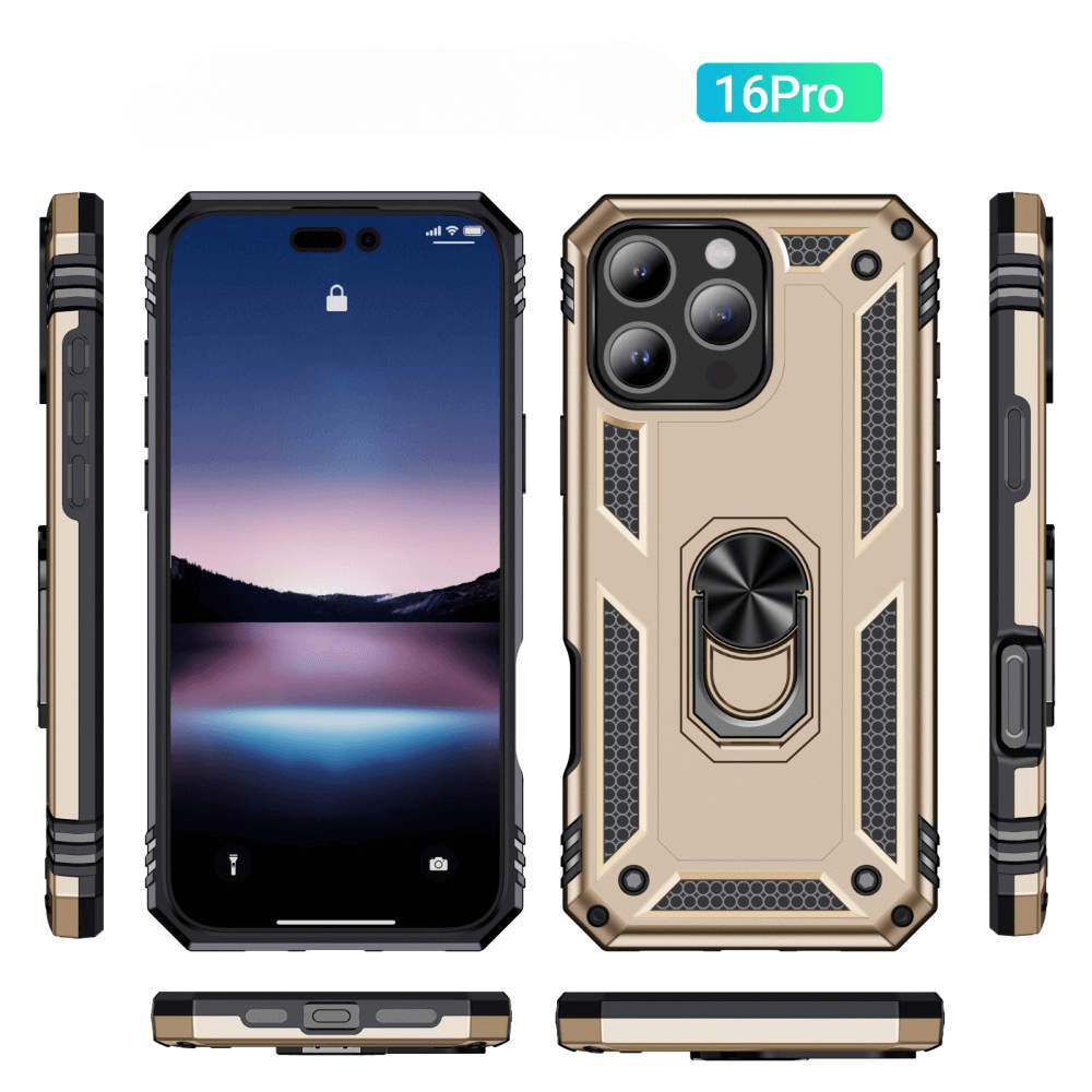 iPhone 16 Pro - Coque arrière résistante avec kickstand