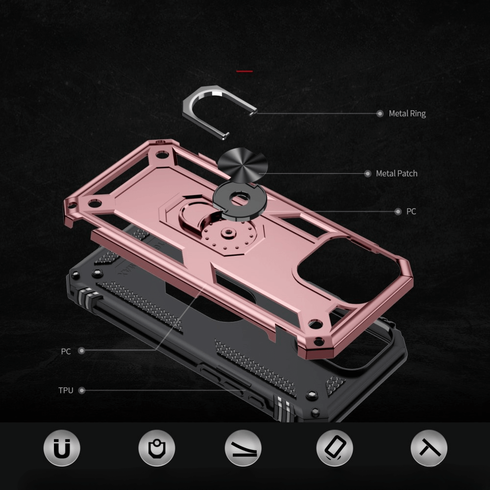 iPhone 16 Pro - Coque arrière résistante avec kickstand