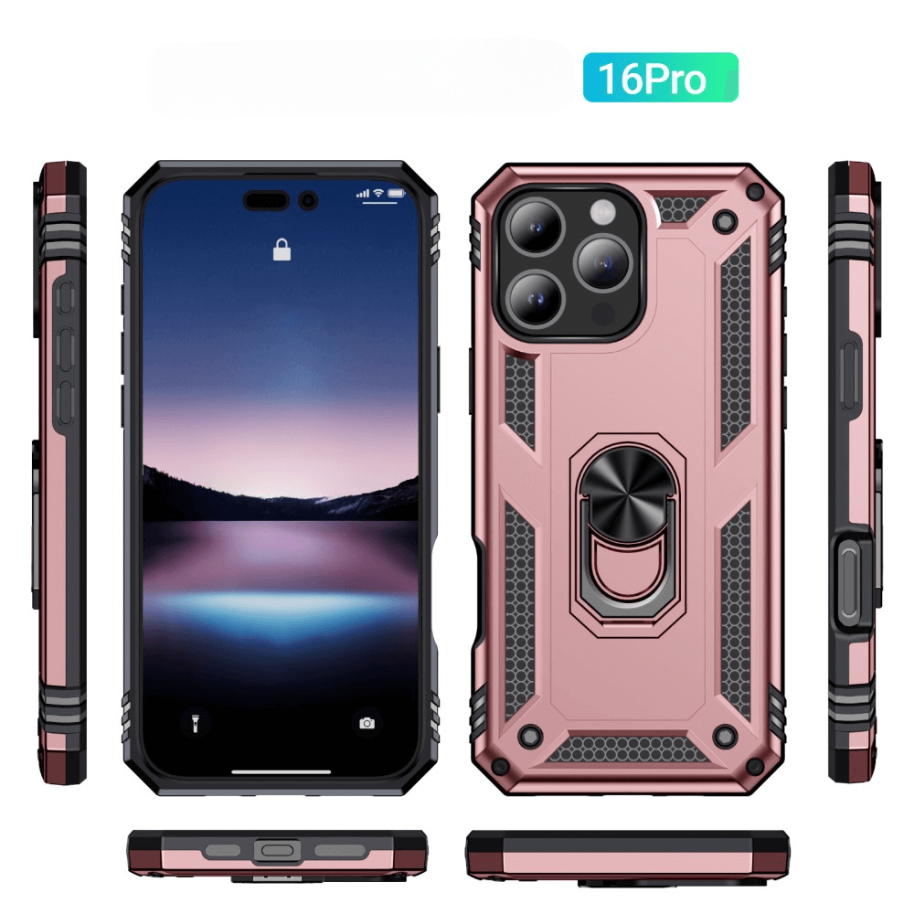 iPhone 16 Pro - Coque arrière résistante avec kickstand
