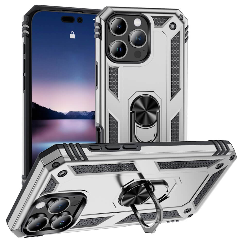iPhone 16 Pro - Coque arrière résistante avec kickstand