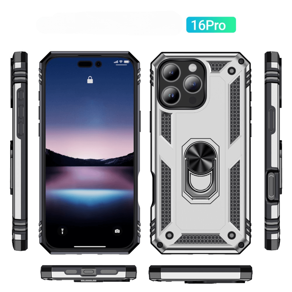 iPhone 16 Pro - Coque arrière résistante avec kickstand