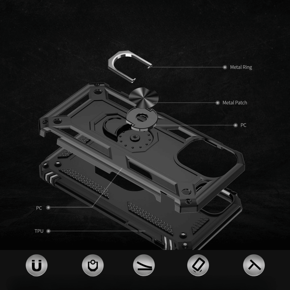 iPhone 16 Plus - Robustes Back Cover mit Kickstand