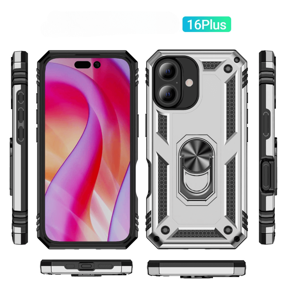 iPhone 16 Plus - Robustes Back Cover mit Kickstand