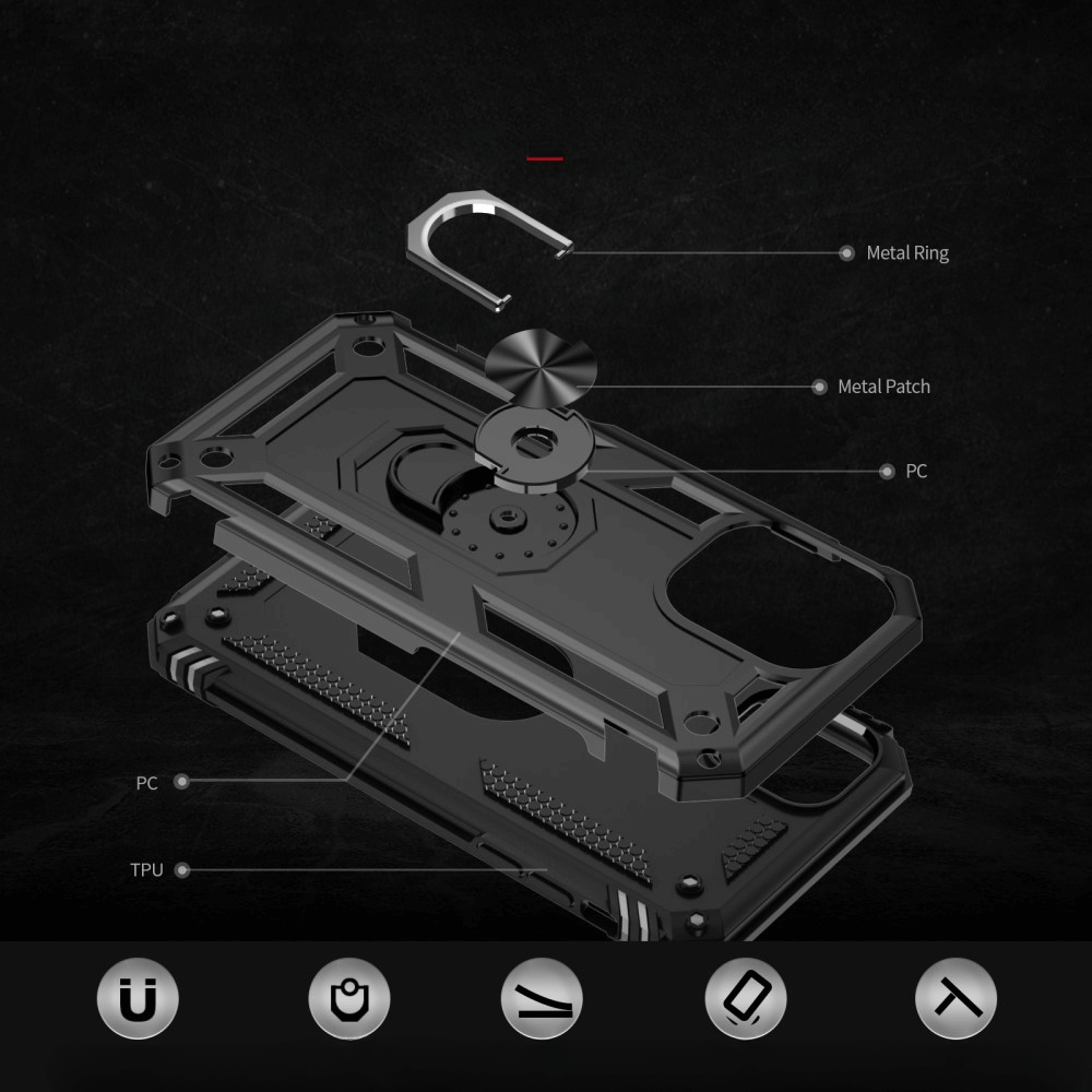 iPhone 16 - Robustes Back Cover mit Kickstand