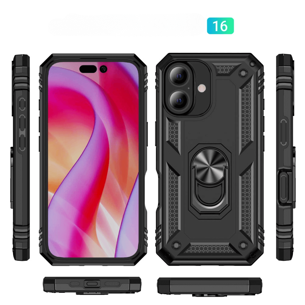 iPhone 16 - Robustes Back Cover mit Kickstand