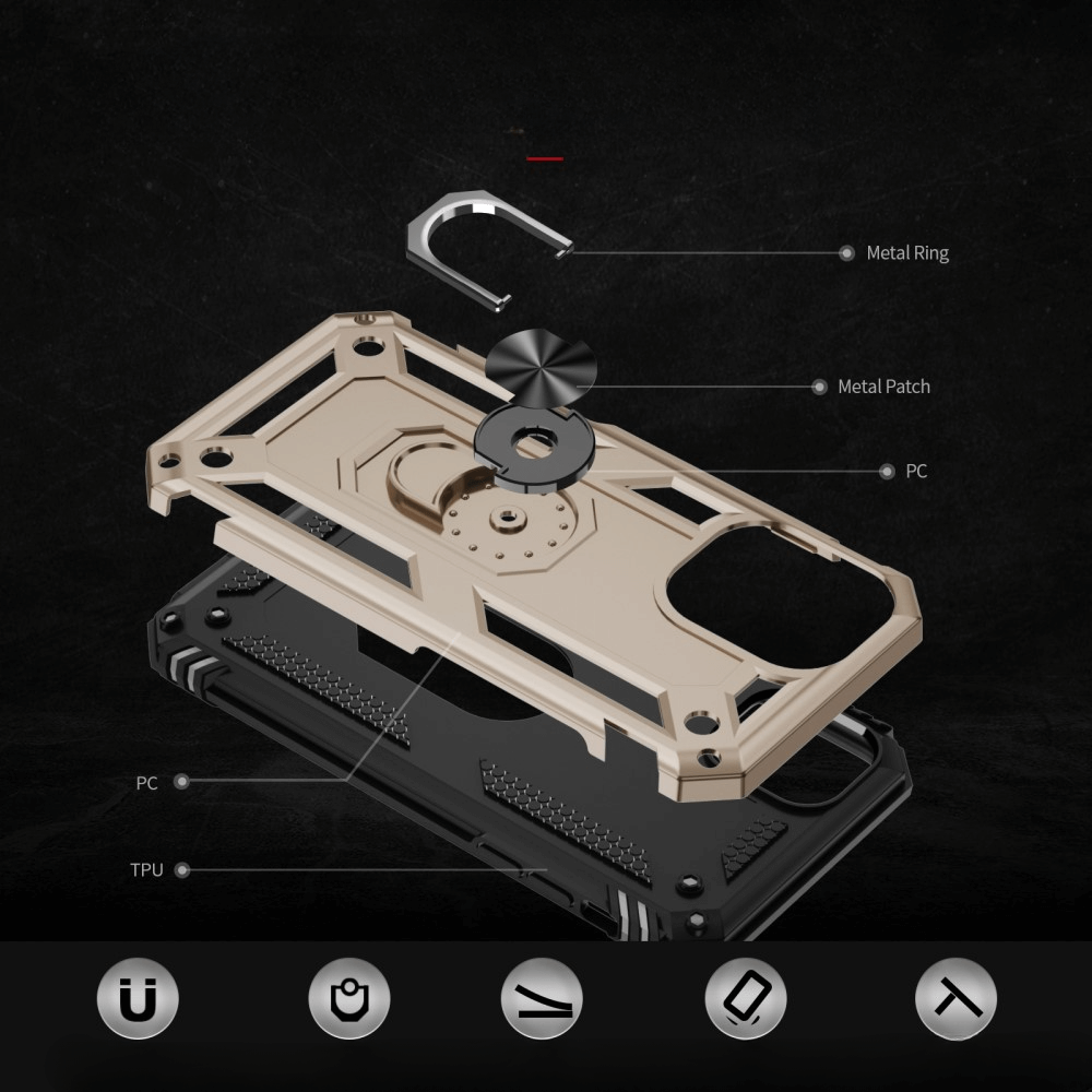 iPhone 16 - Robustes Back Cover mit Kickstand