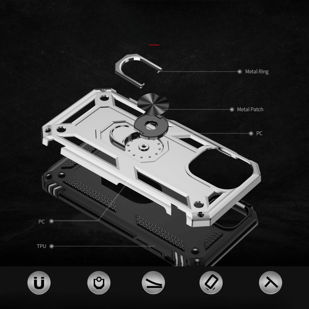 iPhone 16 - Robustes Back Cover mit Kickstand