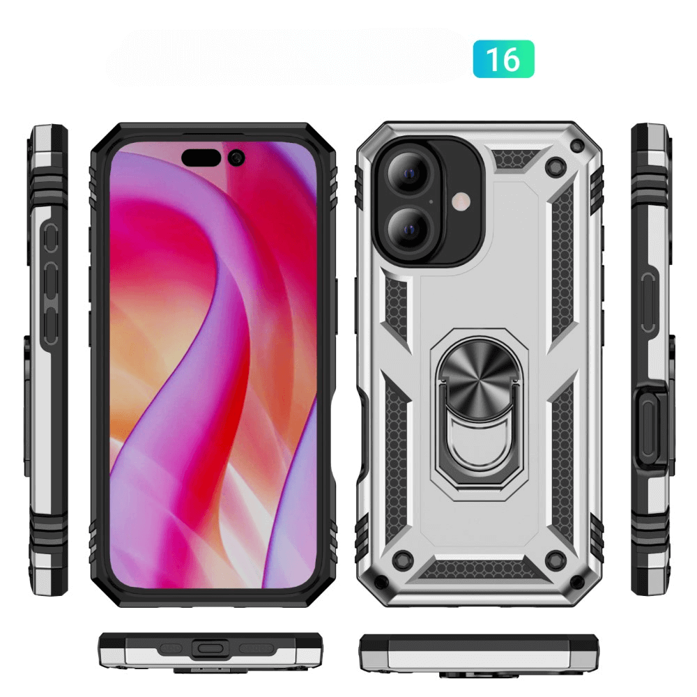 iPhone 16 - Robustes Back Cover mit Kickstand
