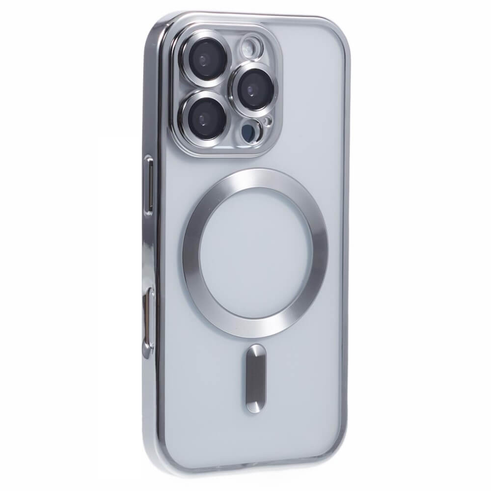 iPhone 16 Pro Max - Rubber phone case with metallic design