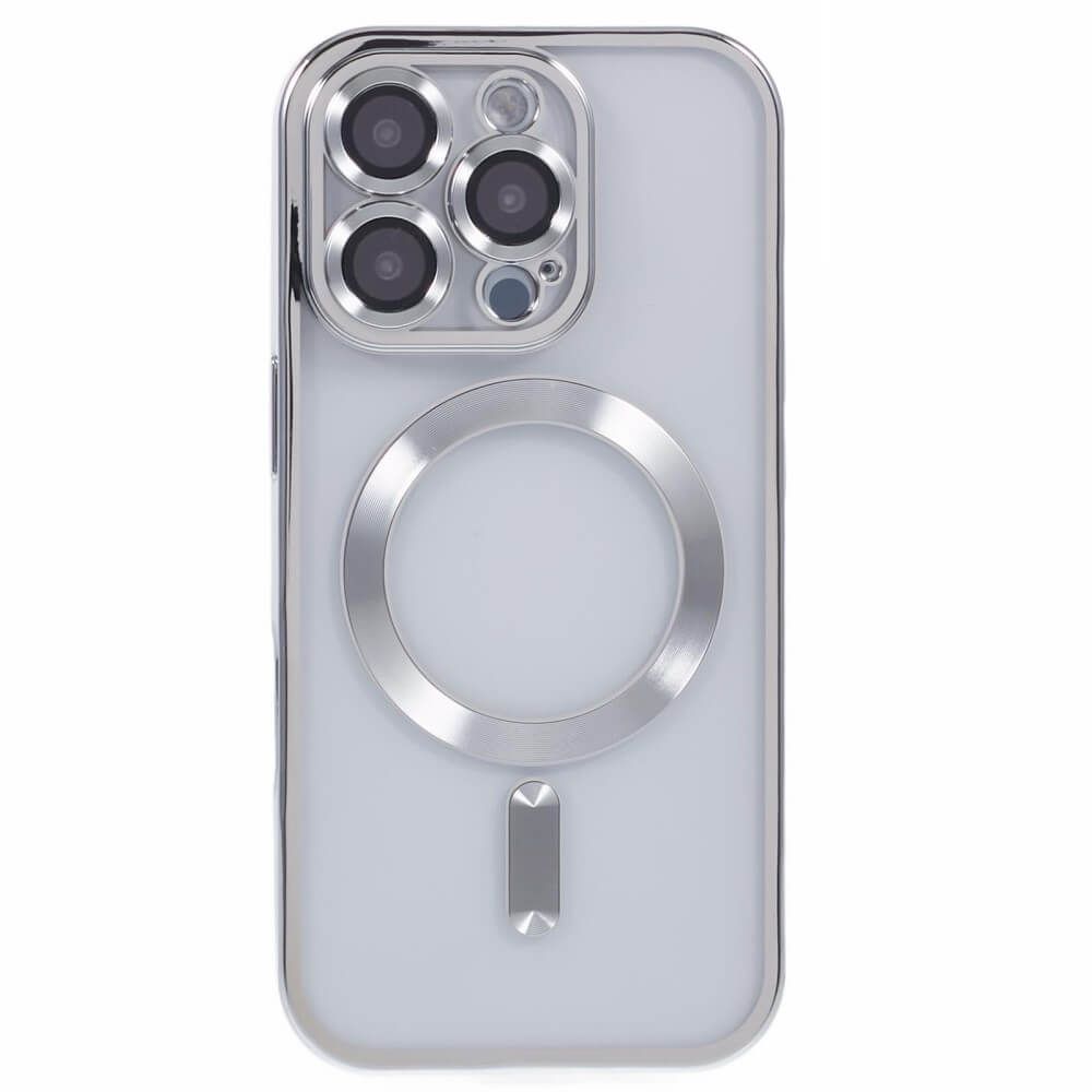 iPhone 16 Pro Max - Rubber phone case with metallic design