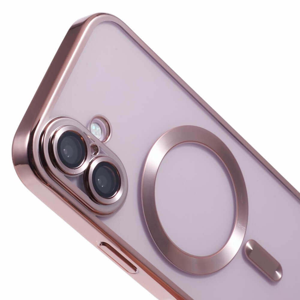 iPhone 16 Plus - Handyhülle mit metallischem Design & Kameraschutz