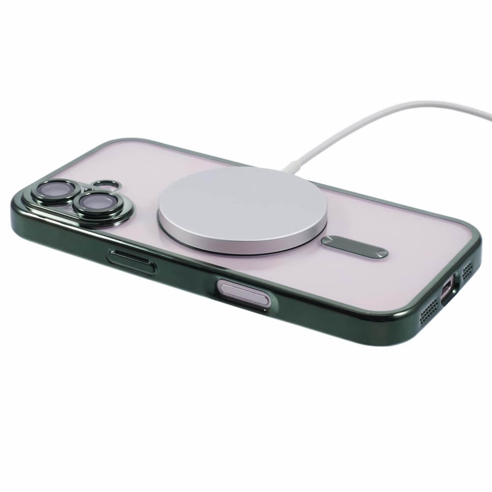 iPhone 16 Plus - Handyhülle mit metallischem Design & Kameraschutz