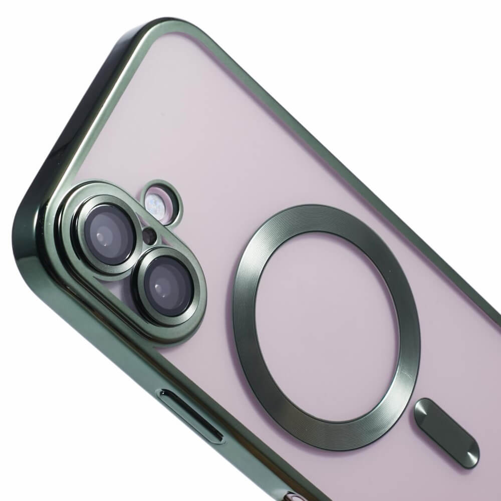 iPhone 16 Plus - Handyhülle mit metallischem Design & Kameraschutz