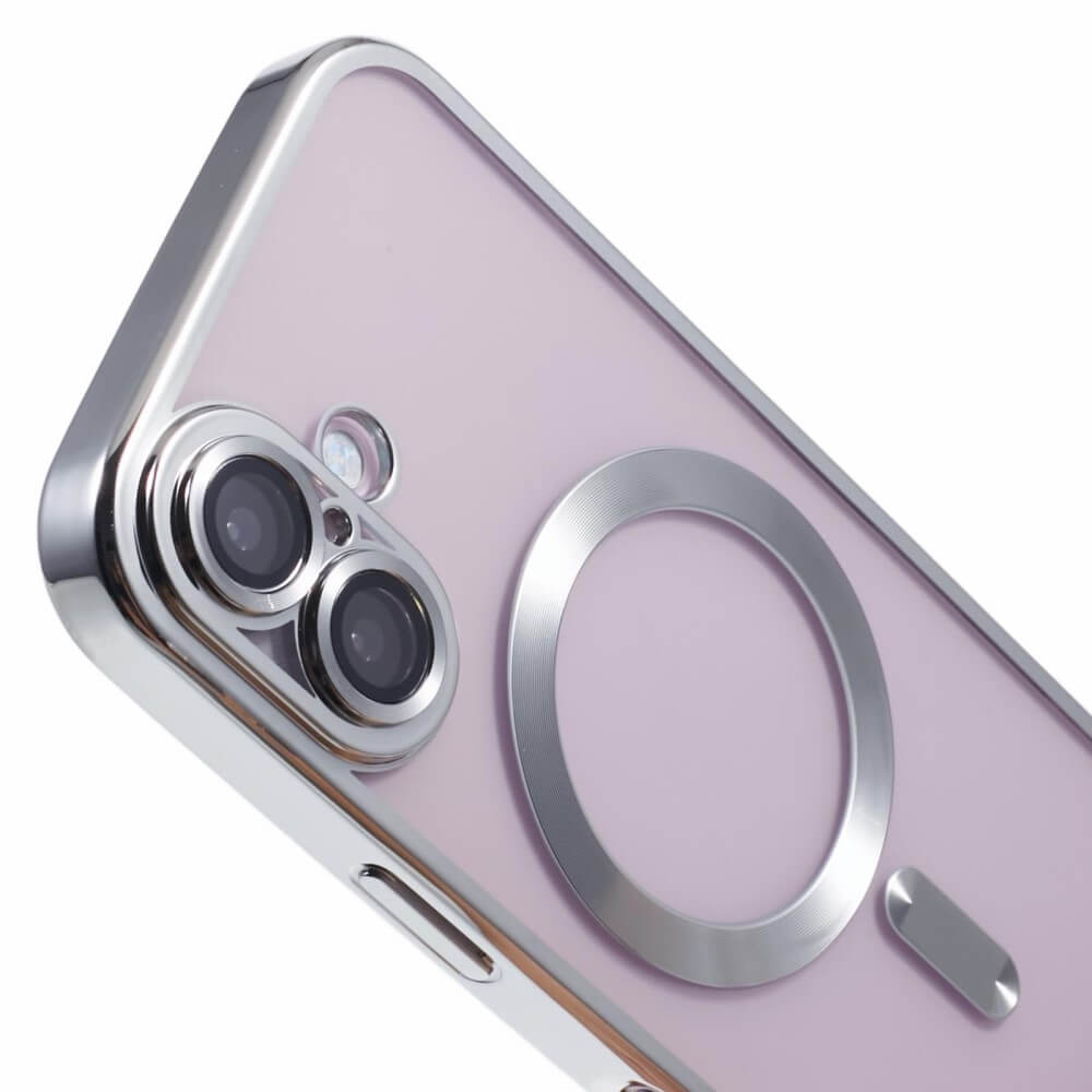 iPhone 16 Plus - Handyhülle mit metallischem Design & Kameraschutz