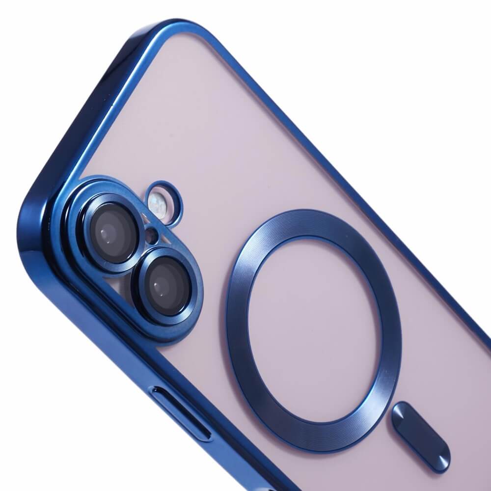 iPhone 16 Plus - Handyhülle mit metallischem Design & Kameraschutz