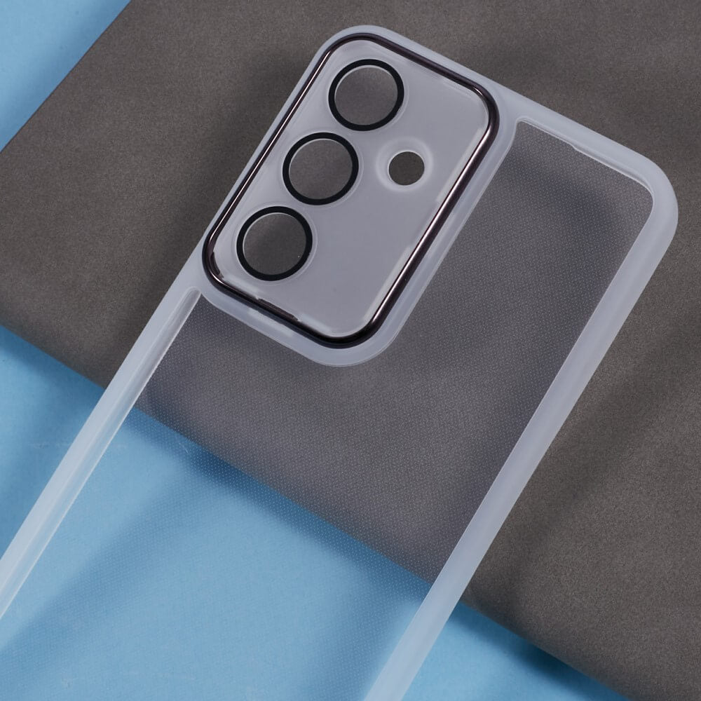 Galaxy S24 FE - Schützende Acryl-Handyhülle mit erhöhtem Rand