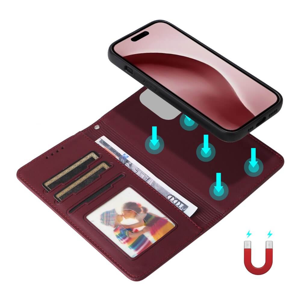 iPhone 16 Pro - Coque 2-en-1 portefeuille divisible