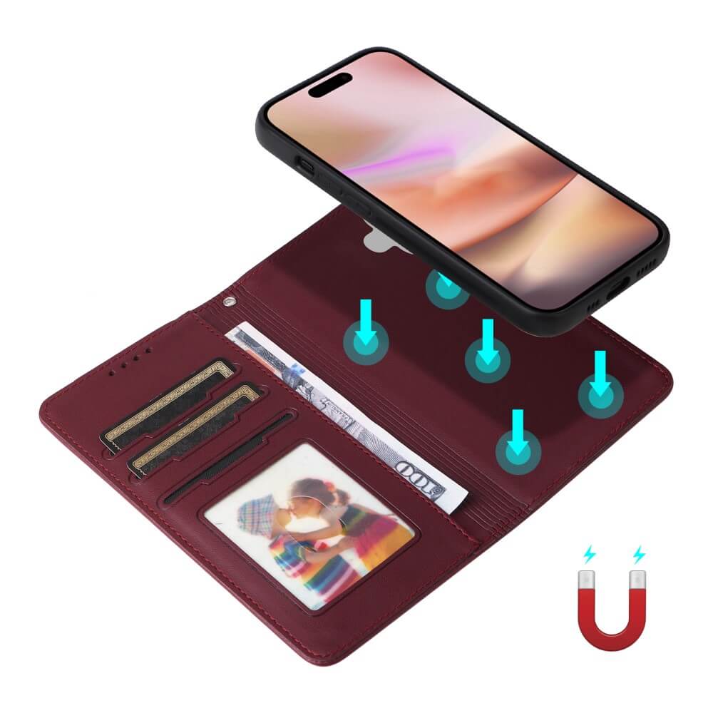 iPhone 16 Plus - Teilbare Brieftasche 2-in-1 Handyhülle