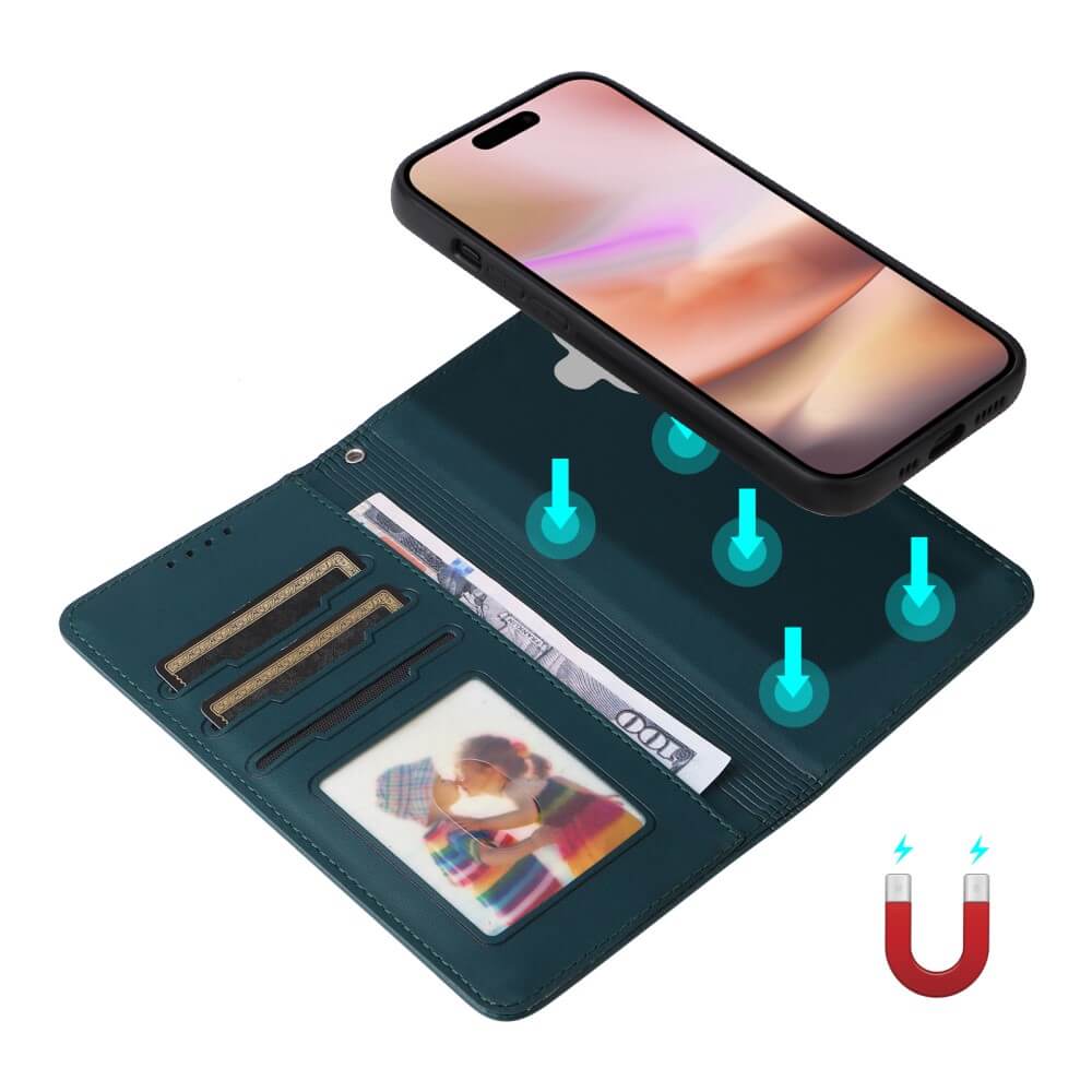 iPhone 16 Plus - Teilbare Brieftasche 2-in-1 Handyhülle