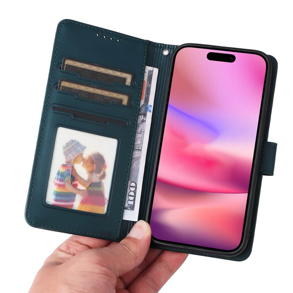 iPhone 16 - Custodia portafoglio divisibile 2 in 1