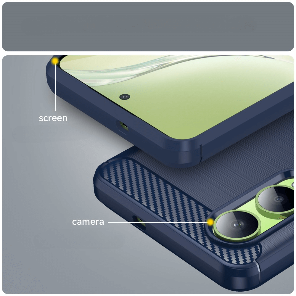 OnePlus Nord CE4 Lite - Coque look métal carbone