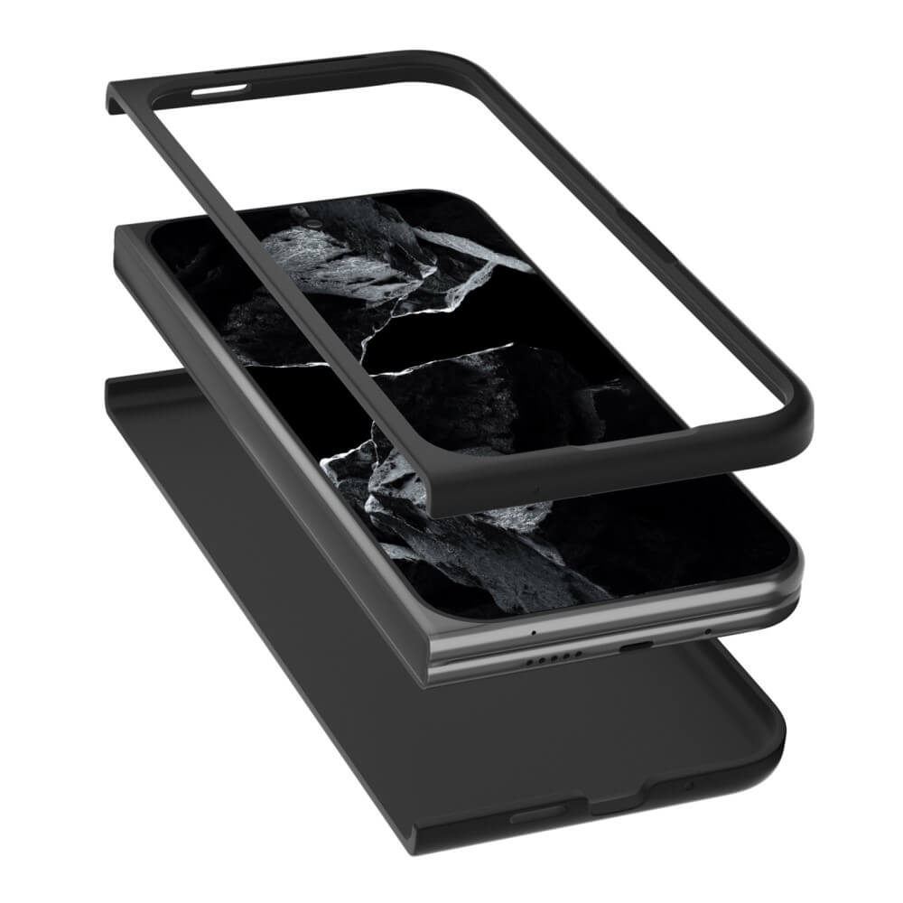 Google Pixel 9 Pro Fold - Coque de protection 360 degrés en simili cuir