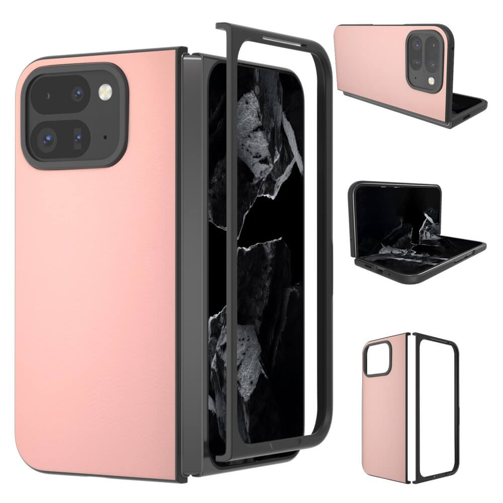 Google Pixel 9 Pro Fold - Coque de protection 360 degrés en simili cuir