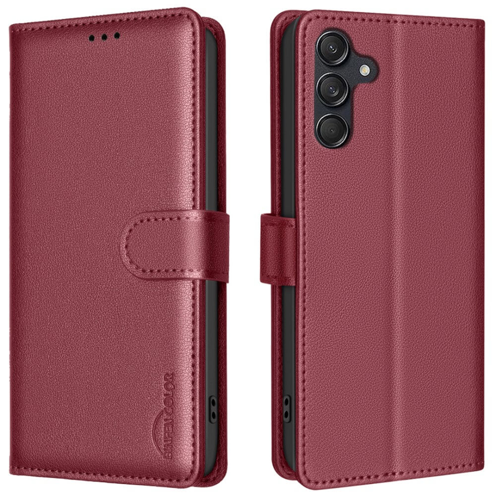 Galaxy A16 - Custodia in pelle BINFEN con blocco RFID