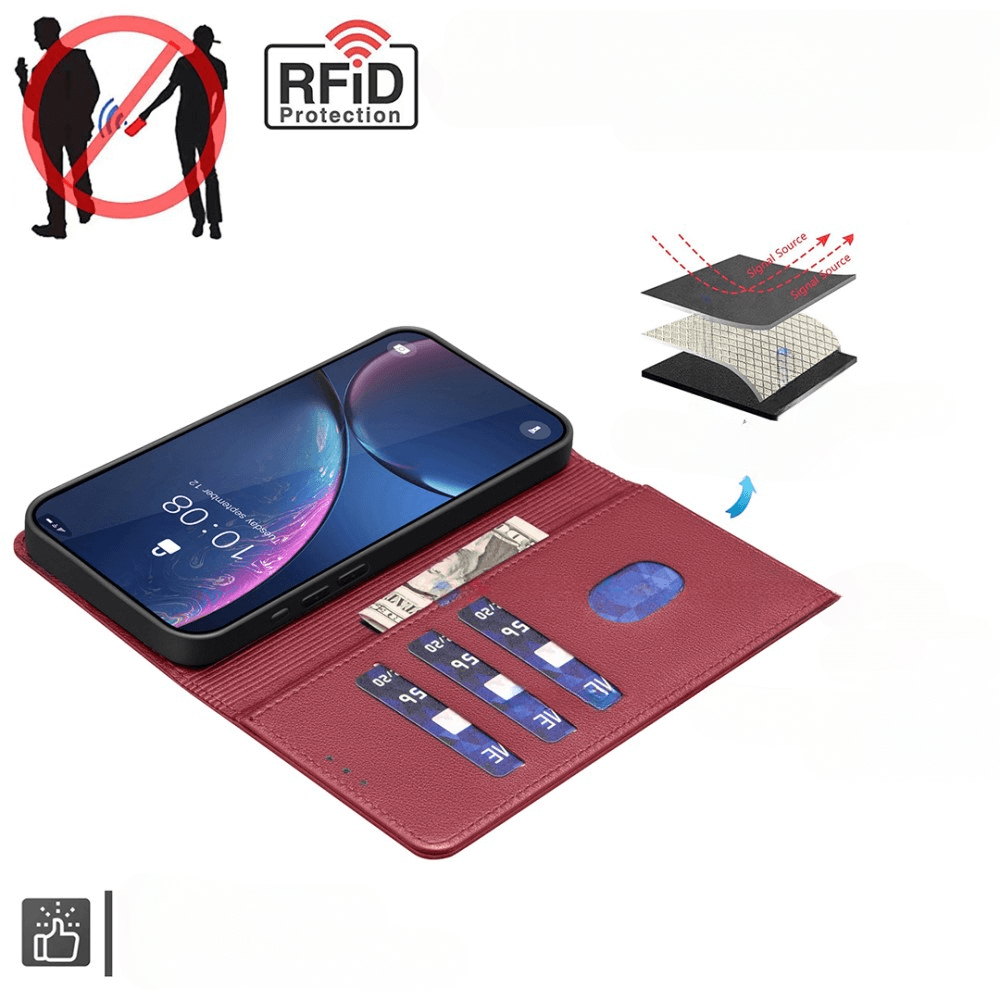 Galaxy A16 - Custodia in pelle BINFEN con blocco RFID