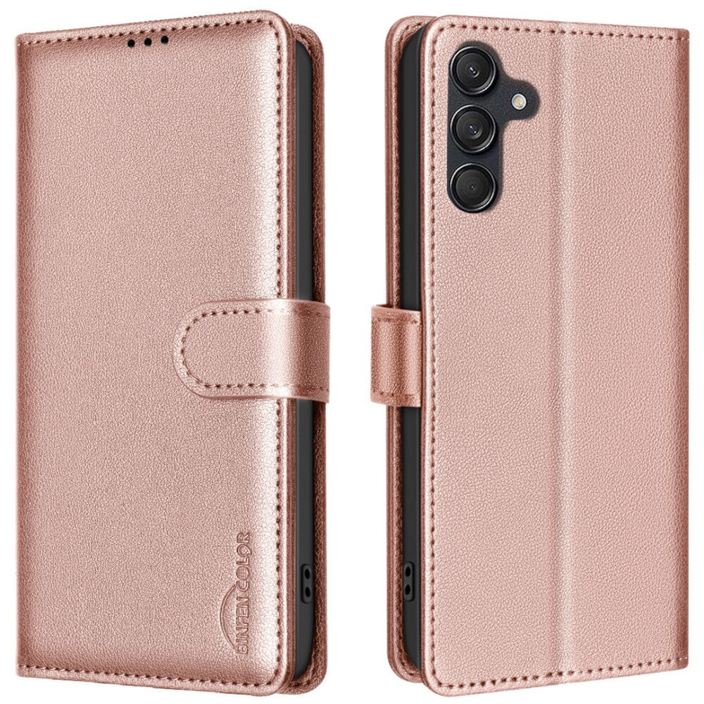 Galaxy A16 - Custodia in pelle BINFEN con blocco RFID