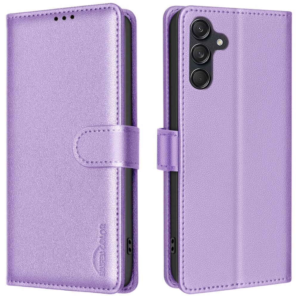 Galaxy A16 - Custodia in pelle BINFEN con blocco RFID