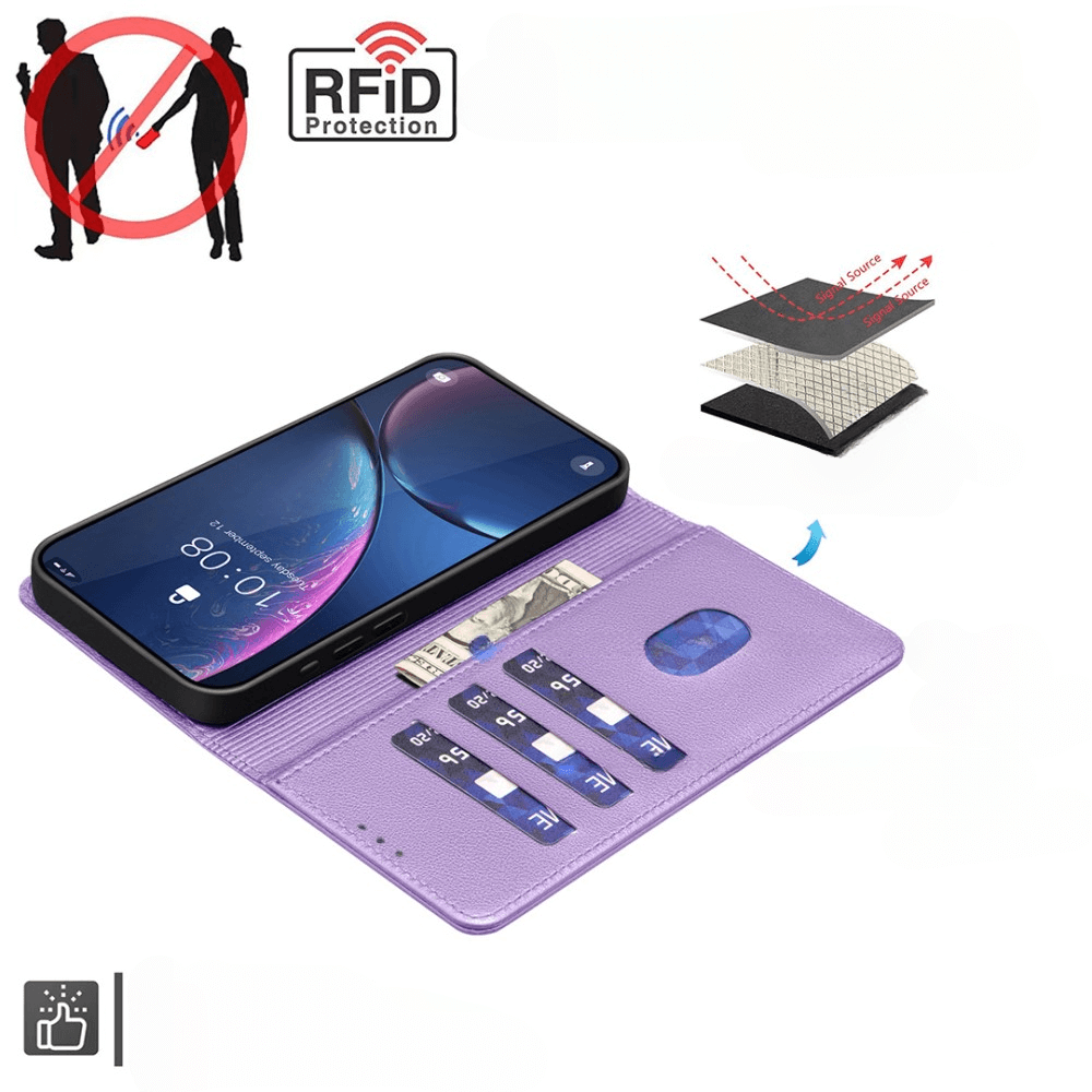 Galaxy A16 - Custodia in pelle BINFEN con blocco RFID