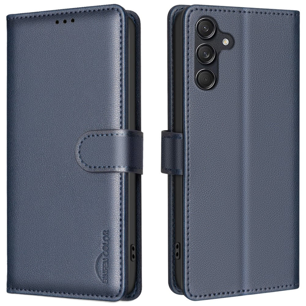 Galaxy A16 - Custodia in pelle BINFEN con blocco RFID