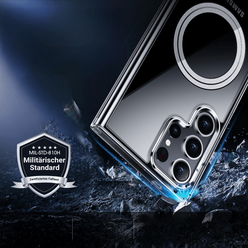 Galaxy S24 Ultra - Schützende Acryl-Handyhülle mit Magnet