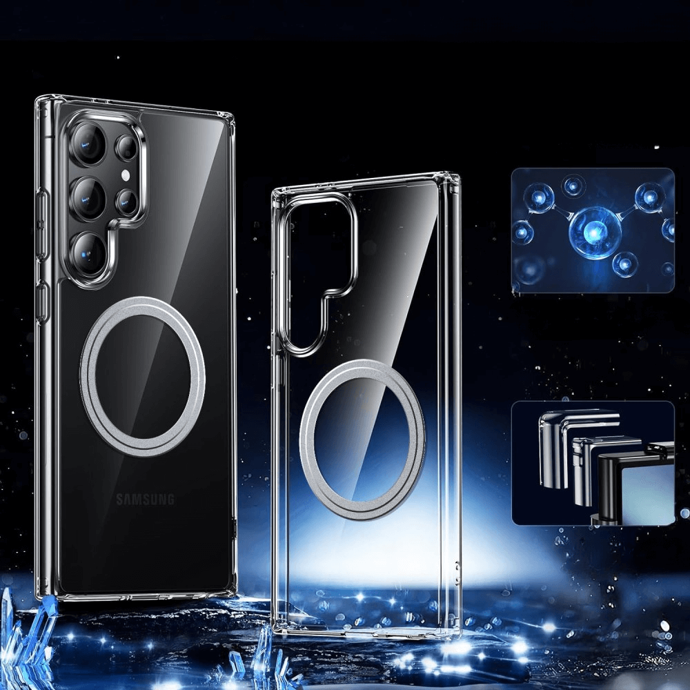 Galaxy S24 Ultra - Schützende Acryl-Handyhülle mit Magnet