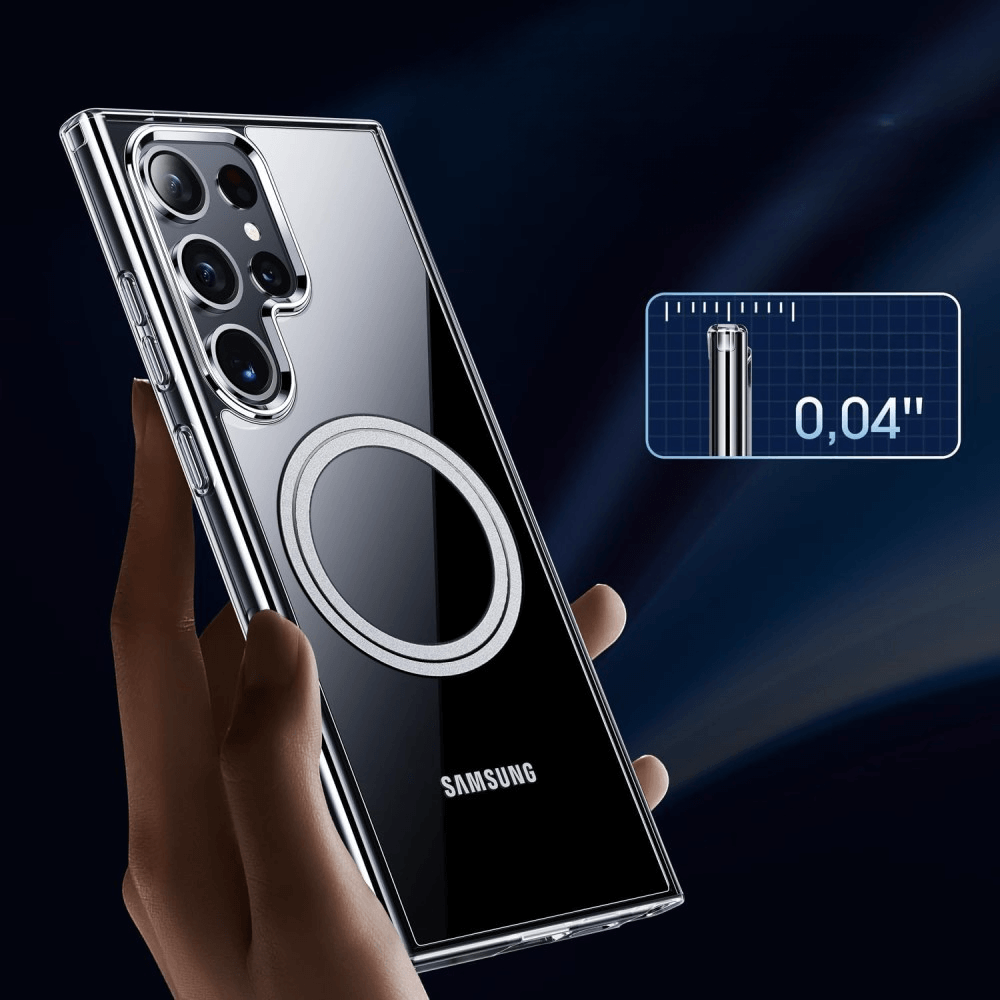 Galaxy S24 Ultra - Schützende Acryl-Handyhülle mit Magnet