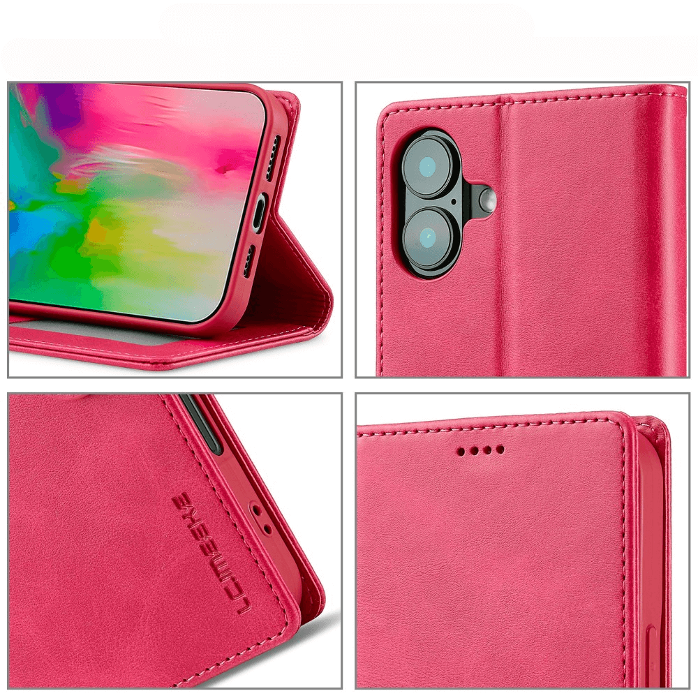 iPhone 16 - LC.IMEEKE Custodia in pelle